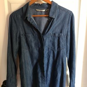 polka dot button down